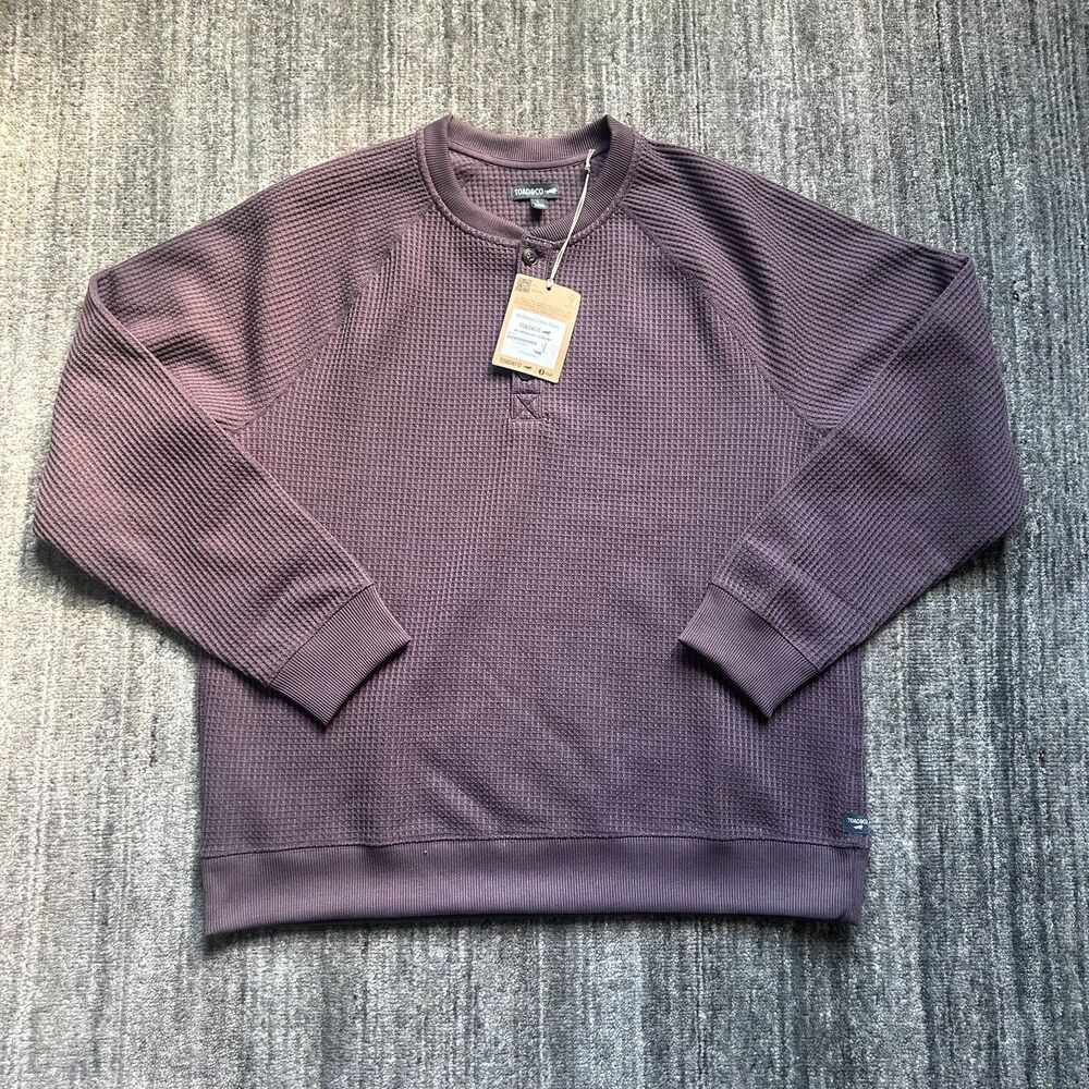 Toad & Co Men's Bitterroot Long Sleeve Henley L NWT - Picture 3 of 9